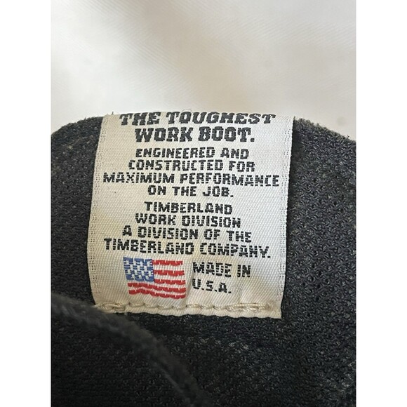 Timberland Work Boots, Women Size 6 Black Leather Lace Up, The Toughest Workboot - Picture 7 of 12